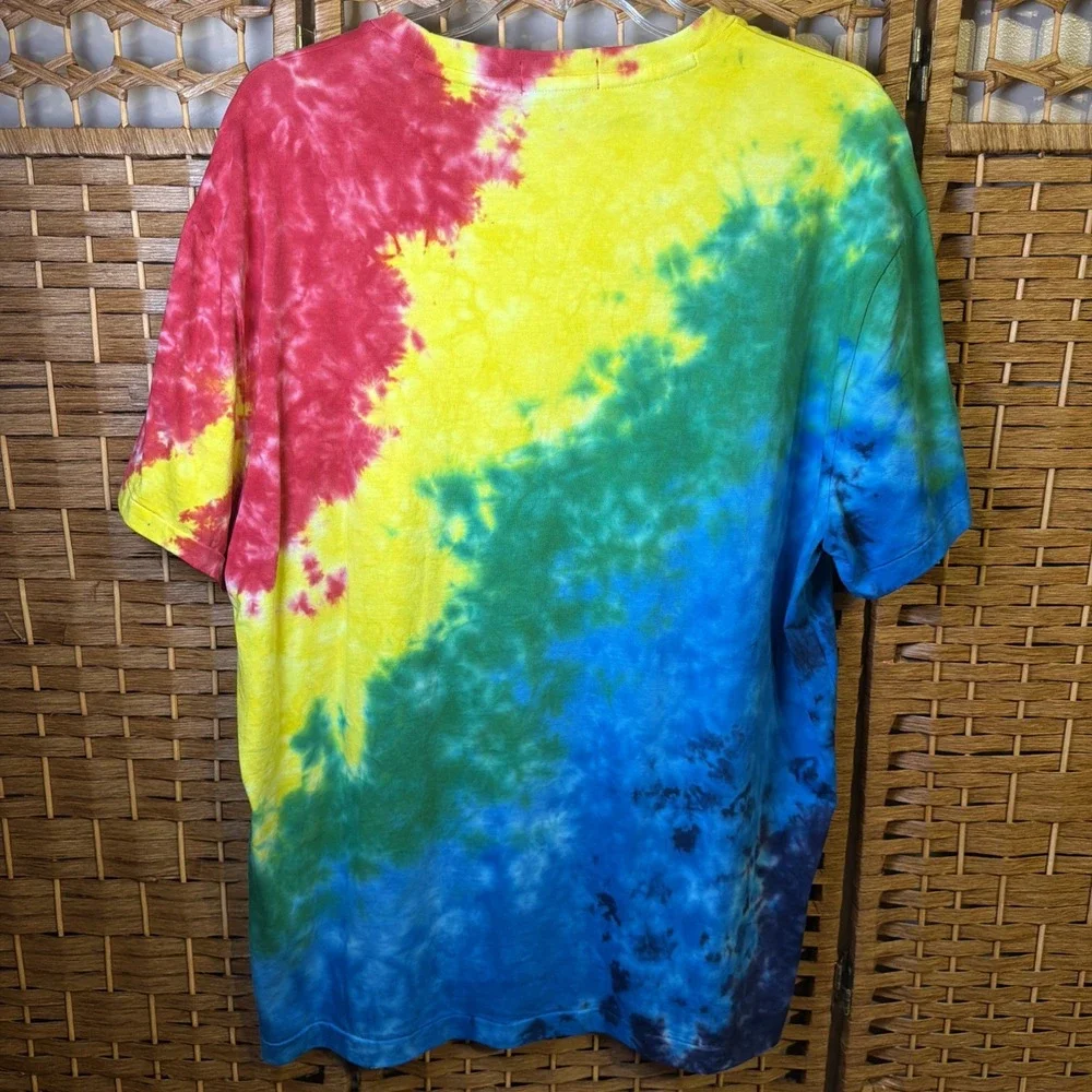 Polo Ralph Lauren Mens LG Classic Fit Rainbow Tie Dye Pony Logo T-Shirt Multi